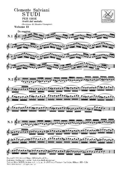 SALVIANI C. - STUDI PER OBOE (TRATTI DAL METODO). VOL. II