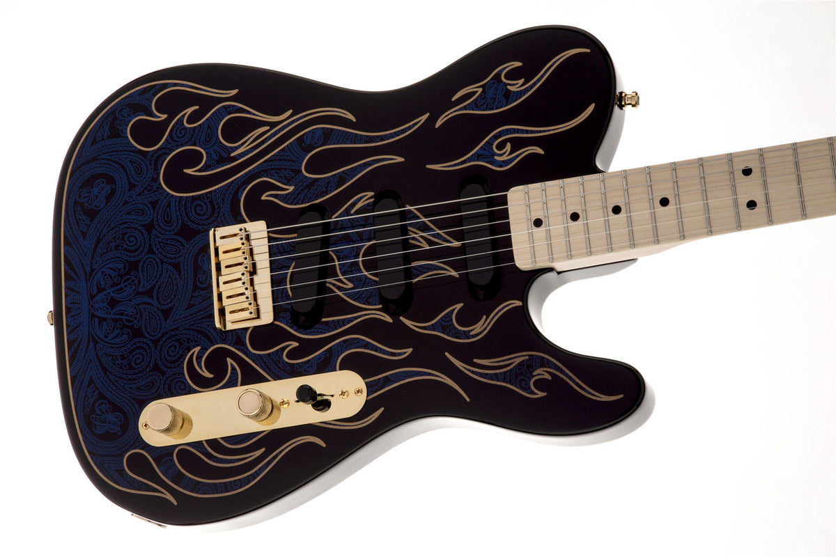 James Burton Telecaster Mn, Blauwe Paisley-vlammen
