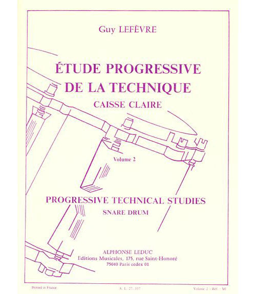 Leduc Lefevre G. - Etude Progressive De La Technique Vol.2 - Caisse Claire