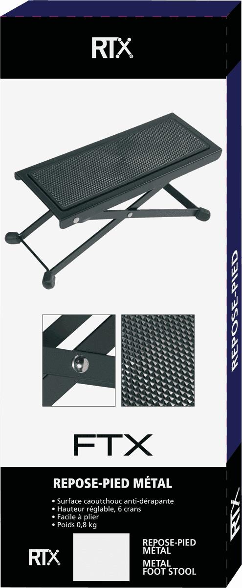 FOOT STOOL RTX GUITARISTE - BLACK