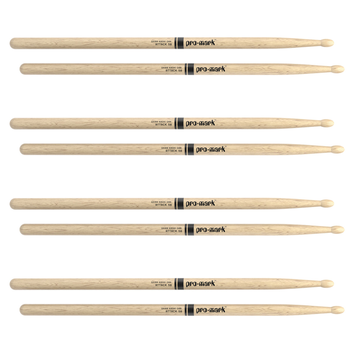 PW5BW-4P Classic Attack 5B Shira Kashi Eikenhout Ovale Tip 4 Paar