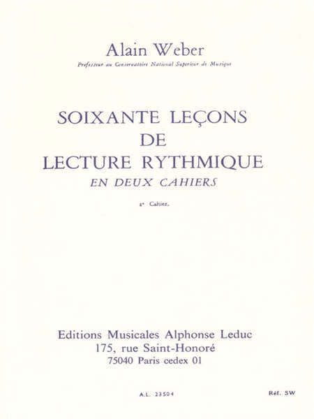 Leduc 60 Leçons De Lecture Rythmique Vol.2