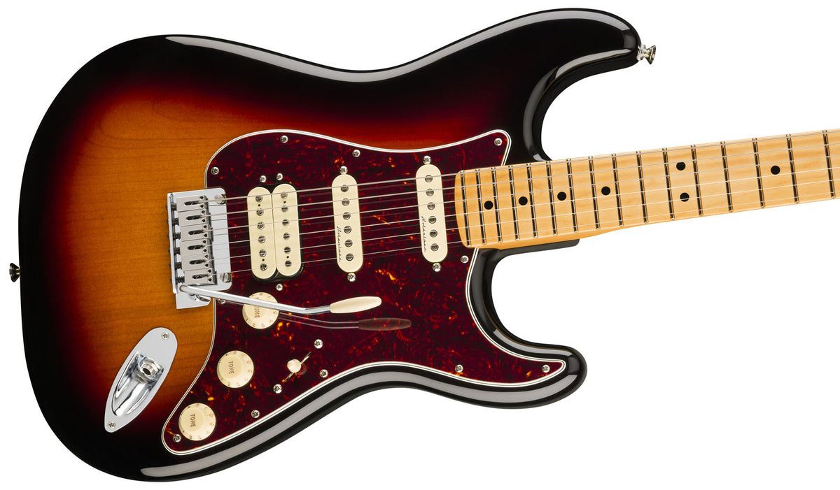 Stratocaster Player II Modified HSS MN Sunburst met 3 kleuren