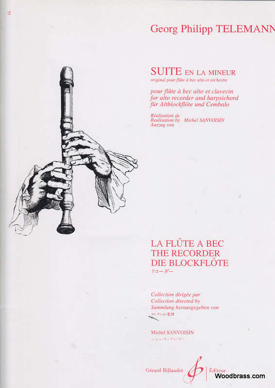 Telemann G.P. - Suite En La Mineur - Flute A Bec Piano