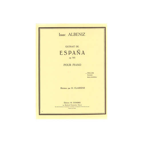 Combre Albeniz - Espana Op.165 Prélude - Piano