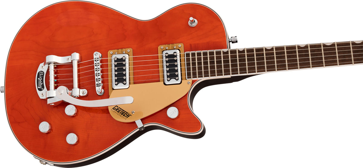 G5230T Electromatic Jet FT Single-Cut met Bigsby LRL Oranje gebeitst