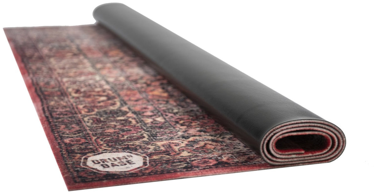 RWP185-ARD - Pro X-Heavy 7kg Road Worn Aged Red Persian Drum Mat - 1.85 x 1.60m