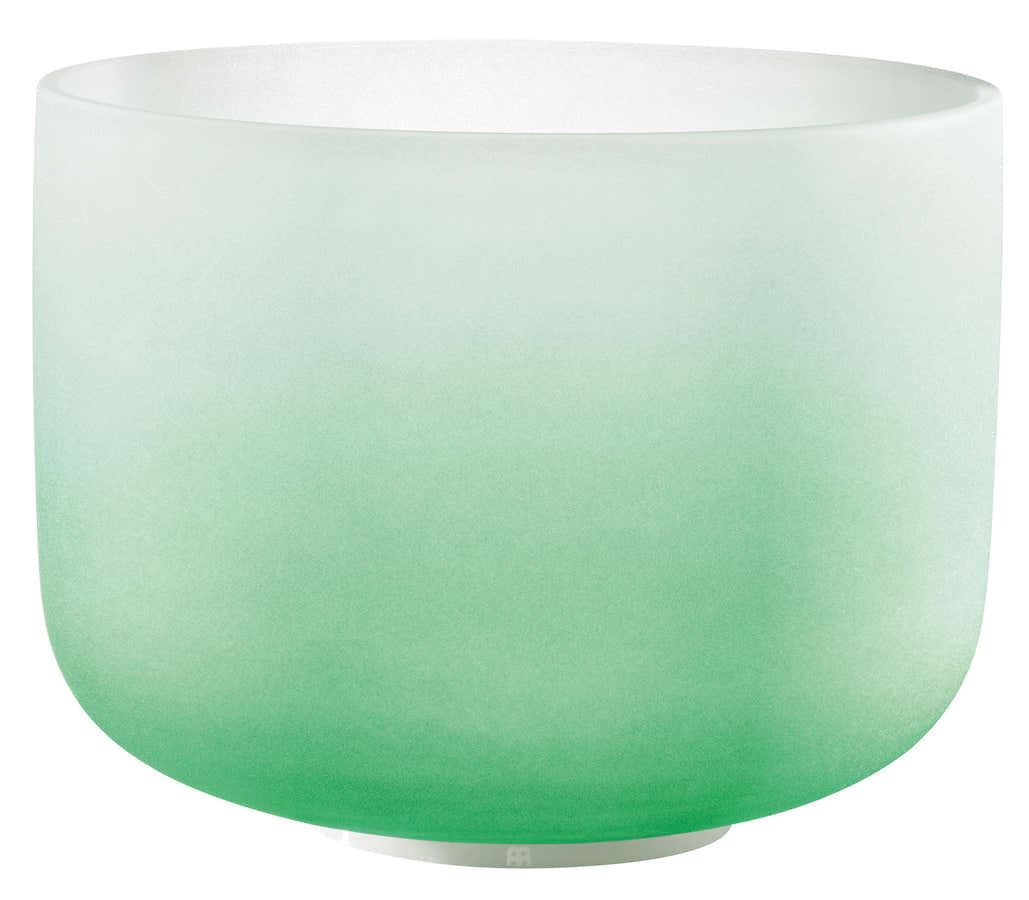 MEINL SONIC ENERGY CRYSTAL SINGING BOWL 11" COLOUR-FROSTED GREEN NOTE F4 HEART CHAKRA
