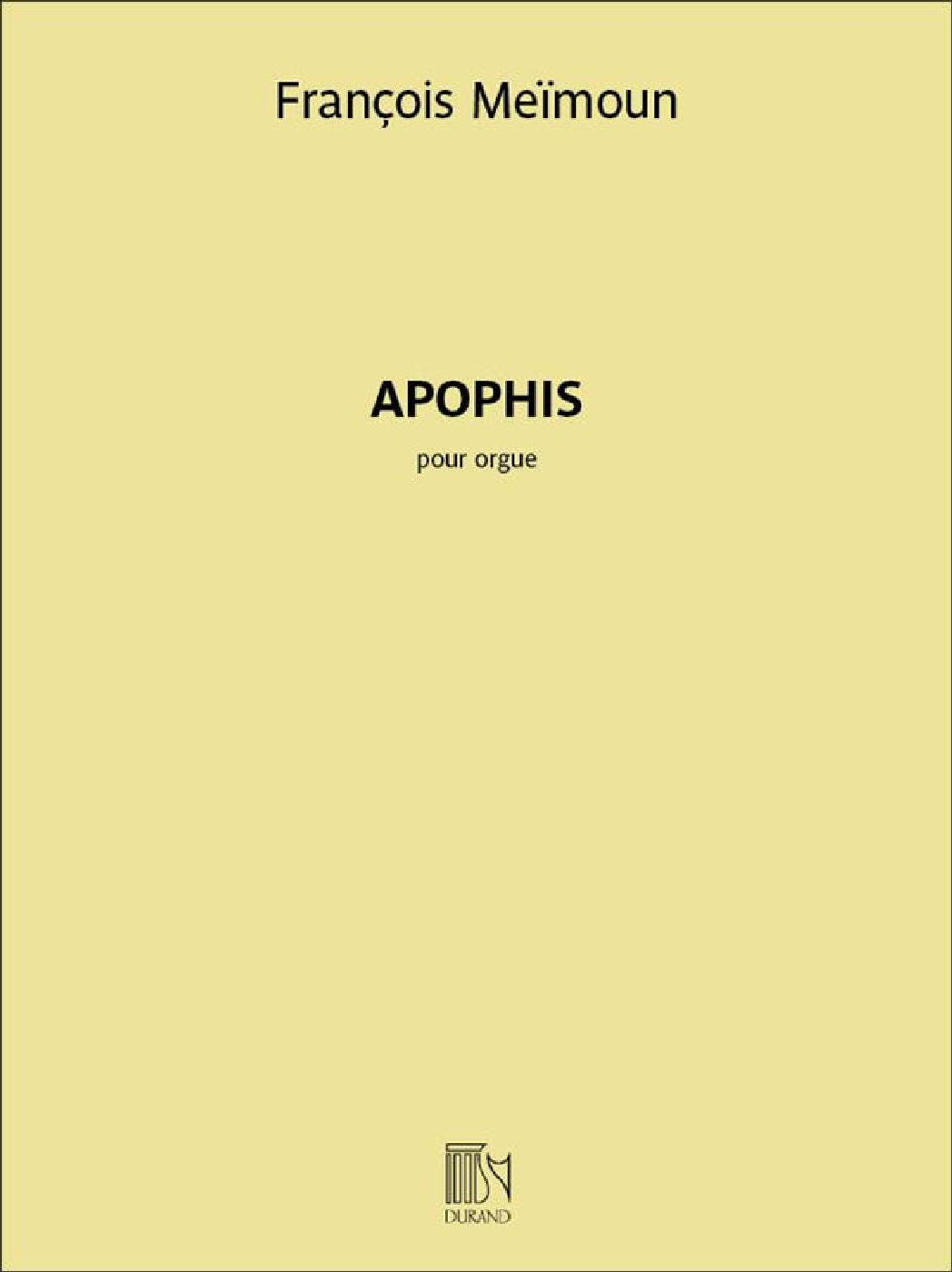 Durand François Meïmoun - Apophis - Orgue