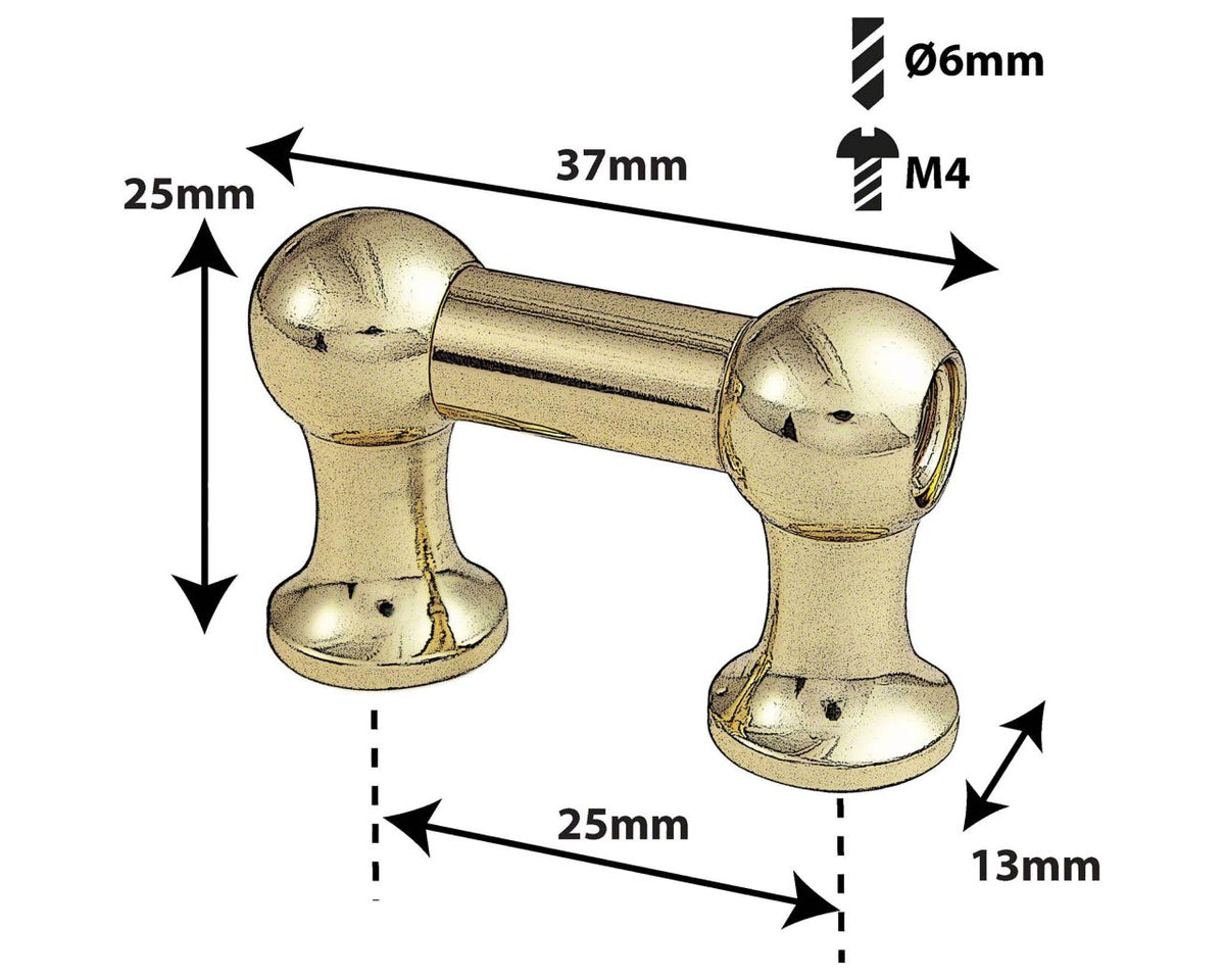 Tube Lug - 25mm - Goudkleurige - Enkelzijdig (X1)