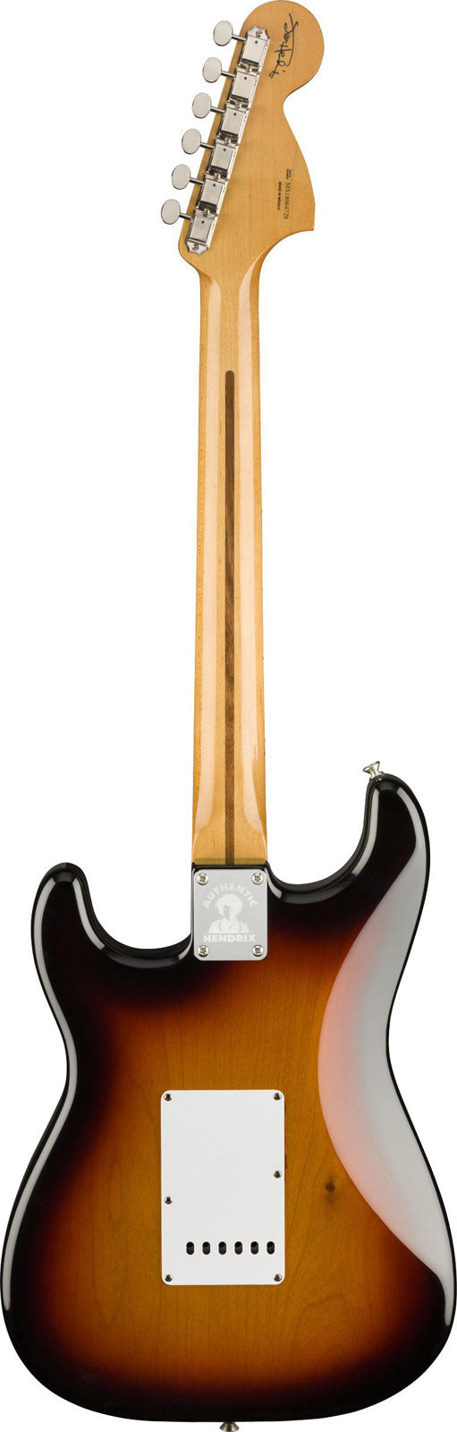 Stratocaster Signatuur Jimi Hendrix MN 3-kleurige Sunburst