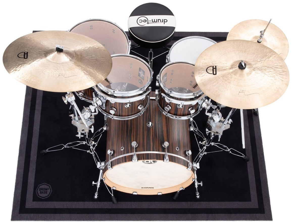 Vrije Ophanging & 27dB Contactgeluidreductie - Drummat 1.85 x 1.65m - Stage Black