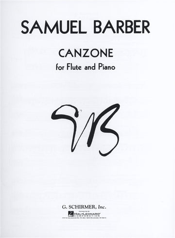 SAMUEL BARBER CANZONE - FLUTE
