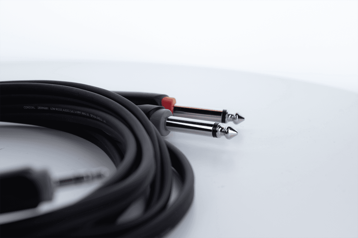 Kabel Y Splitter Mini-Jack Stereo / 2 Mono-Jacks 1 m