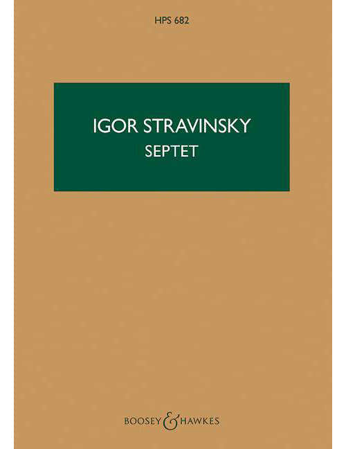 Stravinsky - Septet Hps 682 - Clarinette Houn Bassoon Piano Violon Alto Et Violoncelle