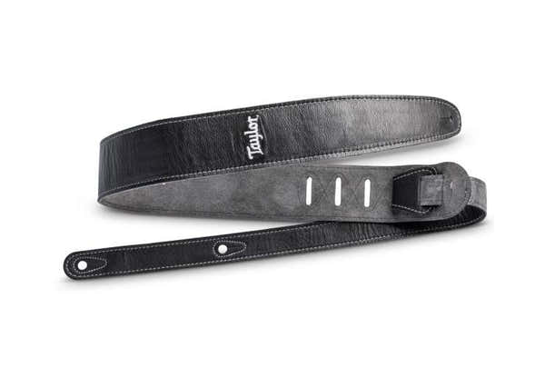 Taylor Guitars STRAP BLACK LEATHER SUEDE BACK 2.5"