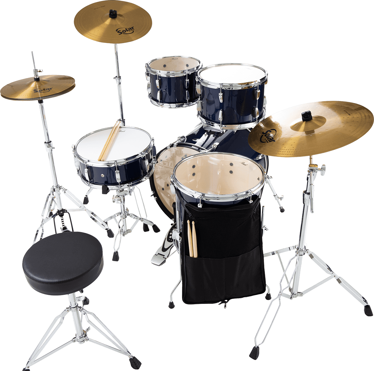 ROADSHOW FUSION 20 + B-50 ROYAL BLUE METALLIC + SOLAR CYMBALS