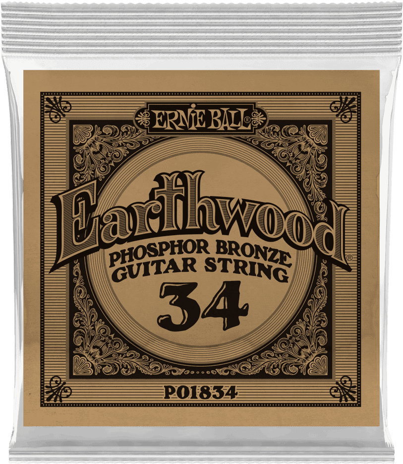 .034 EARTHWOOD PHOSPHOR BRONZE ACOUSTIC GUITAR STRINGS