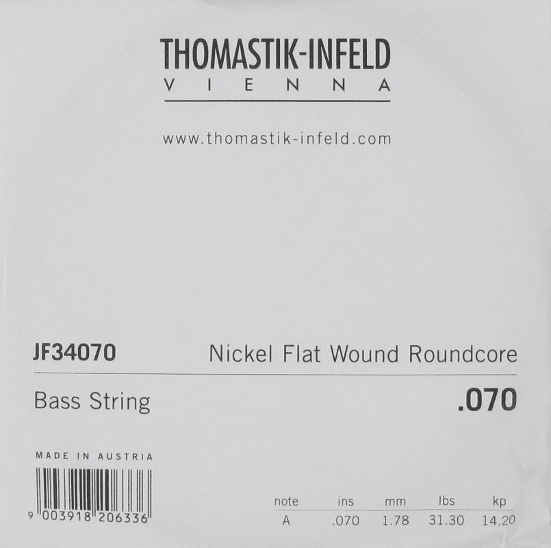 Thomastik INFELD STRINGS ELECTRIC GUITAR JAZZ BASS SERIES NICKEL FLAT WOUND ROUNDCORE SERIES .070