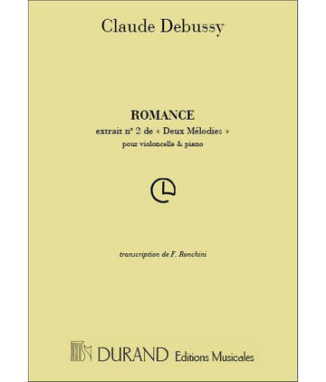 DEBUSSY - ROMANCE - VIOLONCELLE ET PIANO