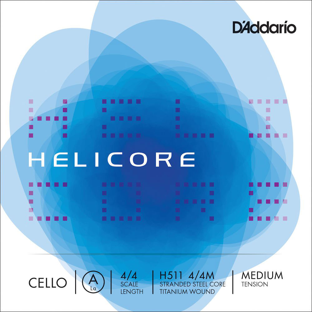 D'ADDARIO 4/4 HELICORE CELLO SINGLE A STRING SCALE MEDIUM TENSION