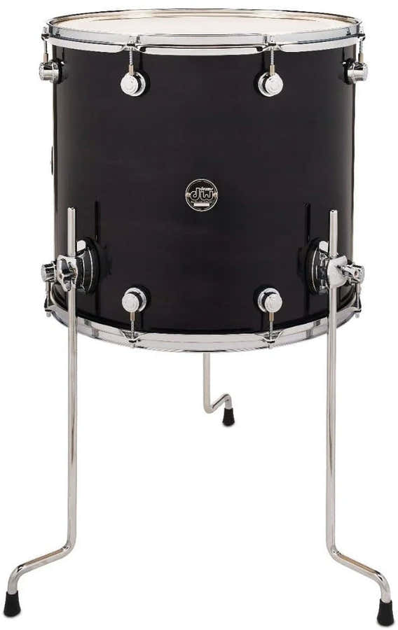 FLOOR TOM DESIGN BLACK SATIN 18X16"