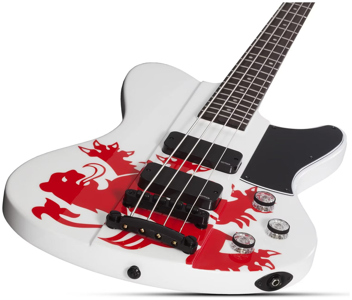 Ultra Spitfire Signature Simon Gallup Hoogglans wit met Rode leeuw