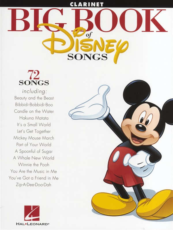 The Big Book Of Disney Songs Instrumental Folio - Clarinet