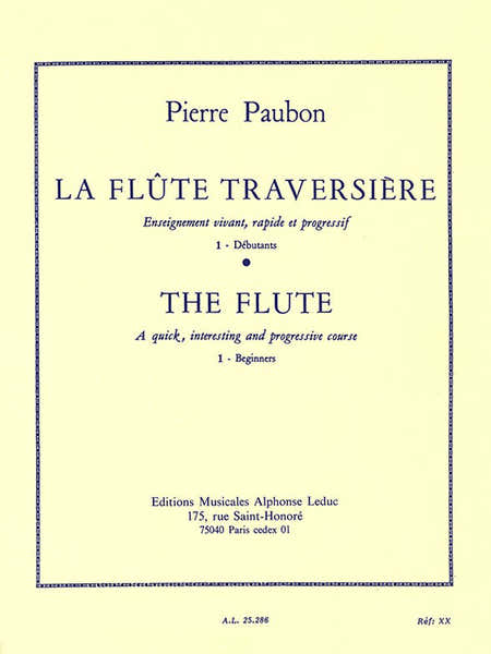 Leduc PAUBON PIERRE - LA FLUTE TRAVERSIERE VOL.1