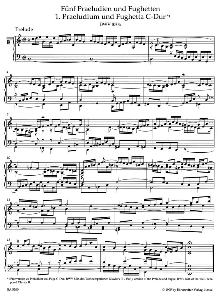 Bach J.S. - Preludes et Fugues Composes En Meme Temps Que Le Clavier Bien Tempere Vol.2 - Piano