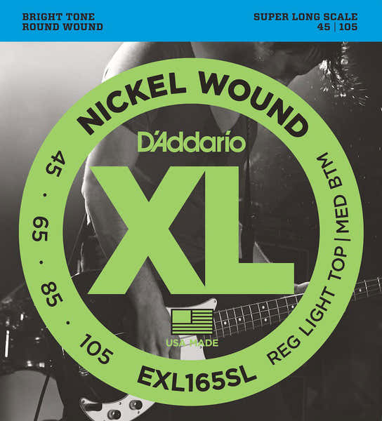 D'ADDARIO EXL165SL nikkel omwonden extra lange mensuur Regular Light Top 45-105