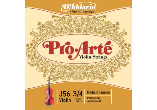 3/4 PRO-ARTE VIOLIN STRING SET SCALE MEDIUM TENSION