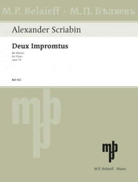 Belaieff Skrjabin A. - Deux Impromptus Op.14 - Piano