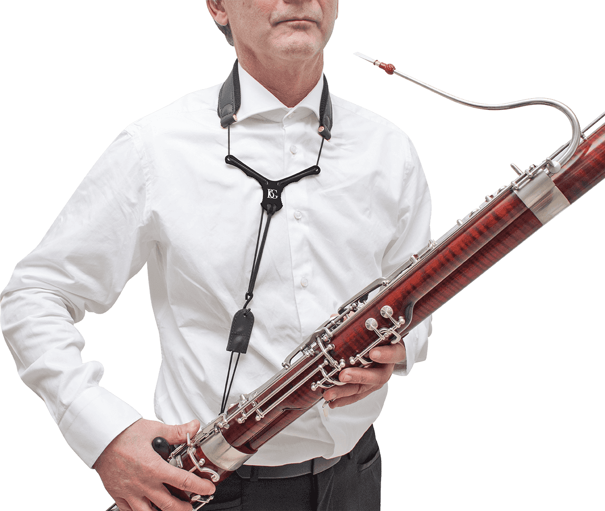 ZEN LEATHER BASSOON DRAAGRIEM - METAL HOOK