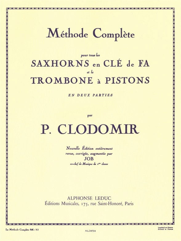 Leduc Méthode Complète pour tous les Saxhorns en Clé de