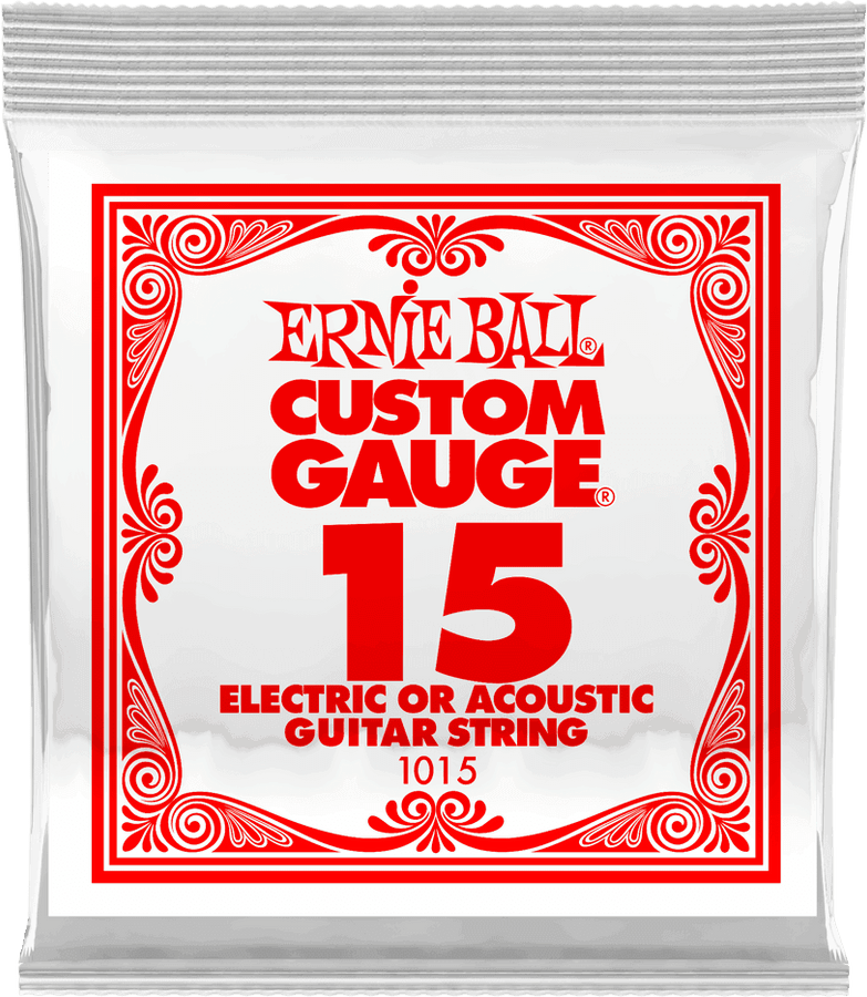 .015 PLAIN STEEL ELECTRIC OR ACOUSTIC GUITAR STINGS
