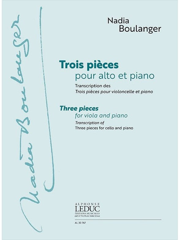 Boulanger Nadia - Trois Pieces Pour Alto et Piano