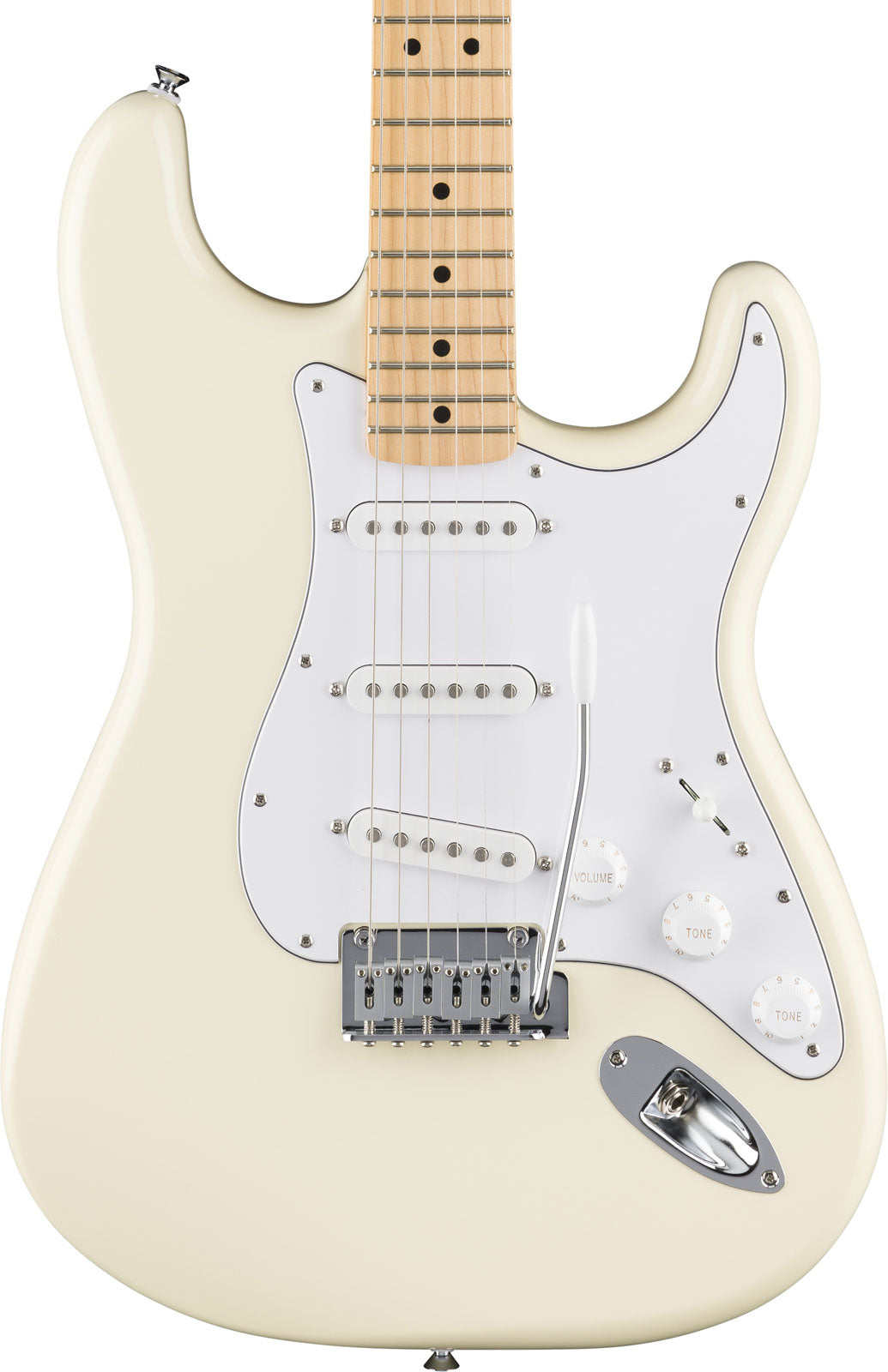 Standard Stratocaster MN Witte Slagplaat Olympic White