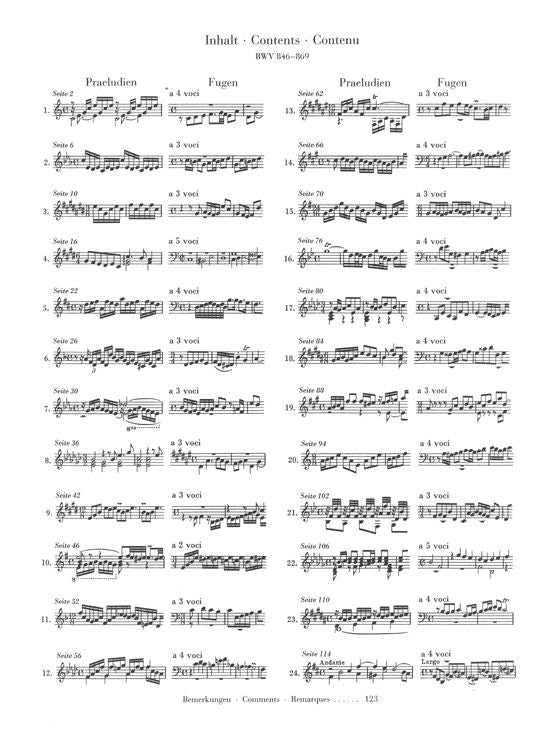 Le Clavier Bien Tempéré - Bach