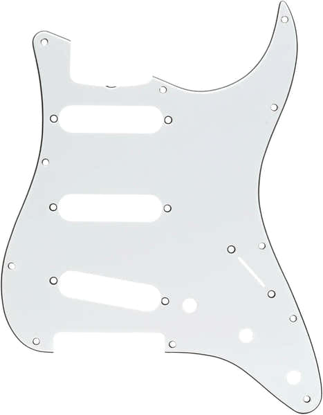 Slagplaat 60S Strat SSS Wit