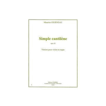 Journeau - Simple Cantilène Op. 50 - Violon et Orgue