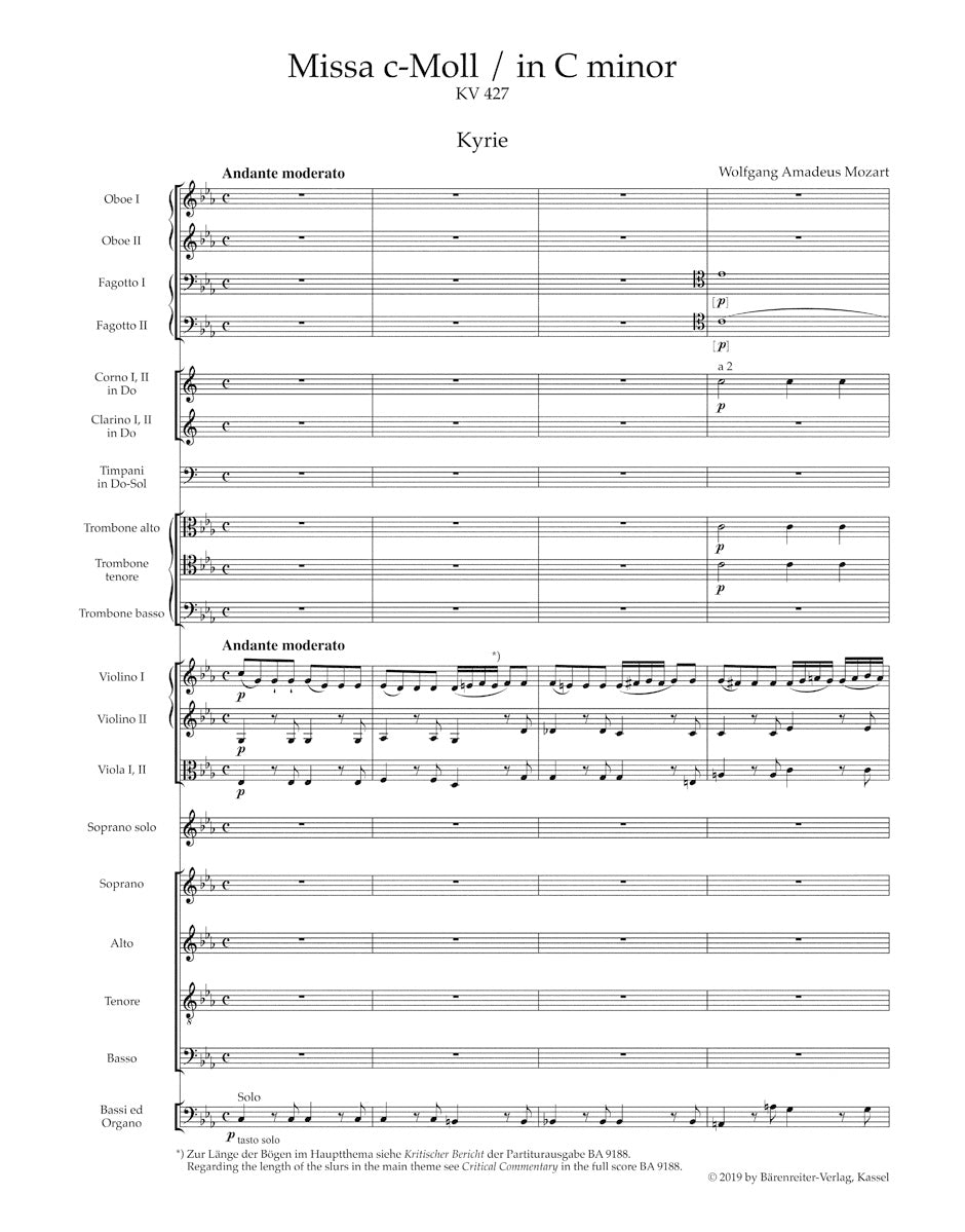 Mozart W.a. - Missa In C Minor KV 427 - Score
