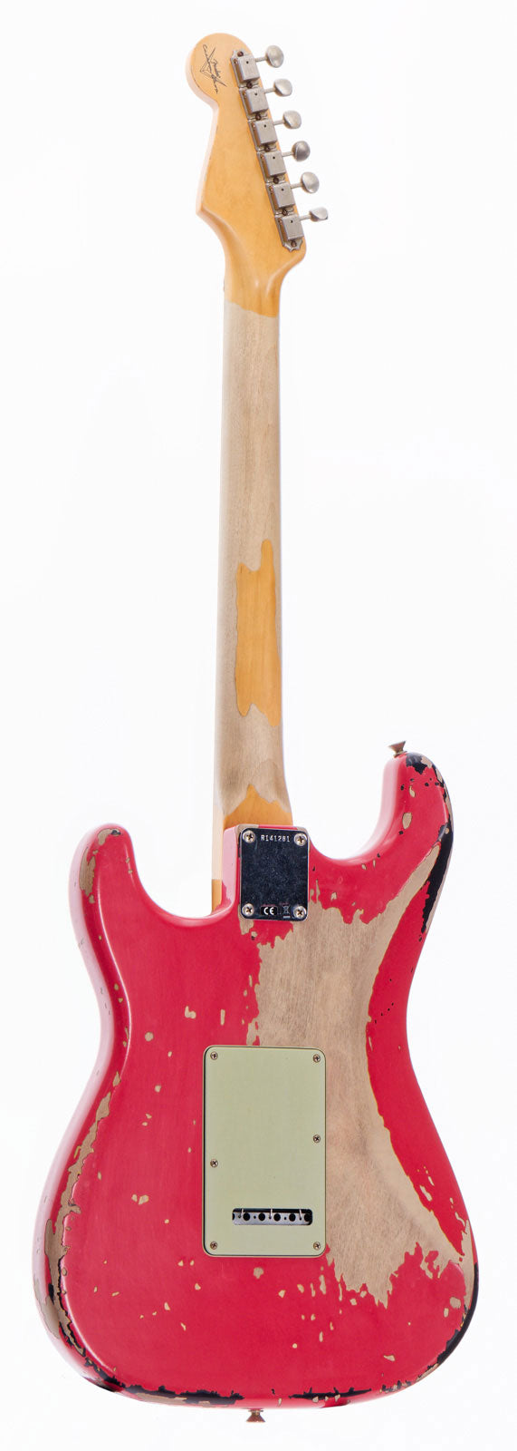 Stratocaster Michael Landau '63 FIESTA RED over 3-kleurige Sunburst Signature Artist 2025