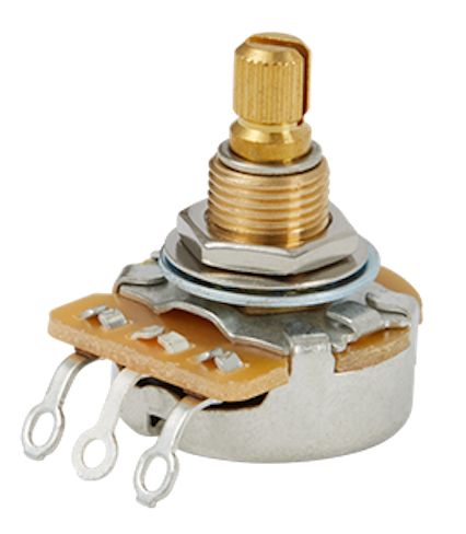 Gibson Accessories PARTS 500K OHM AUDIO TAPER POTENTIOMETER SHORT SHAFT