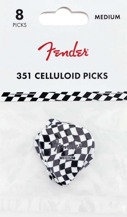WAVY CHECKERBOARD 351 CELLULOID PICKS (8)
