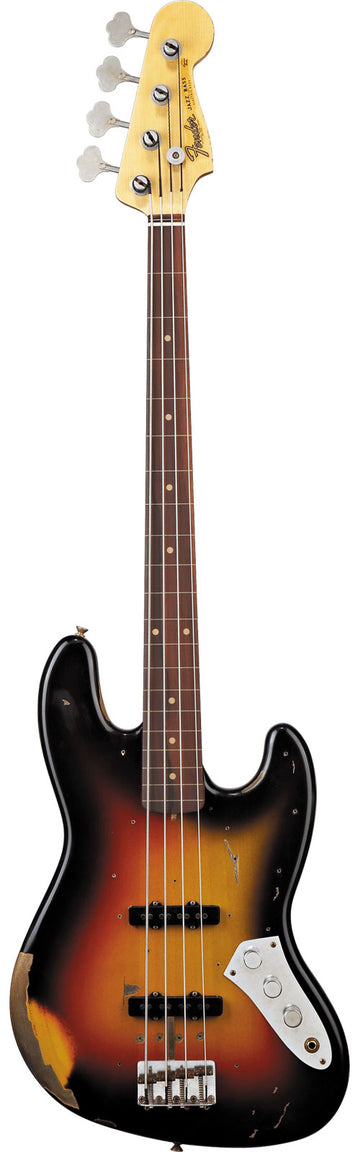 Jazz Bass Jaco Pastorius Fretloos Relic 3-kleurige Sunburst Artist 2025
