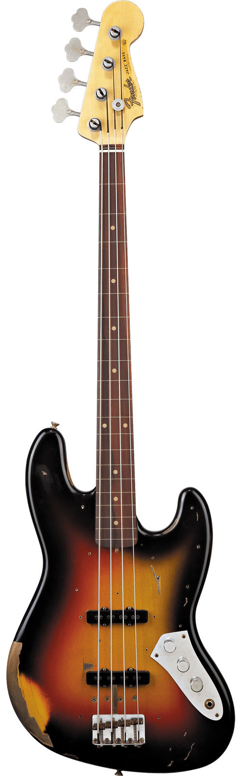 Jazz Bass Jaco Pastorius Fretloos Relic 3-kleurige Sunburst Artist 2025