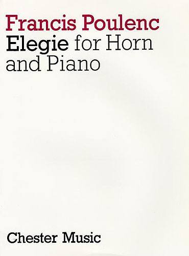 Chester Music Poulenc Francis - Elegie - Cor Piano