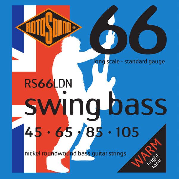 RS66LDN Swing Bass, nikkel-roundwound, lange mensuur 45-105