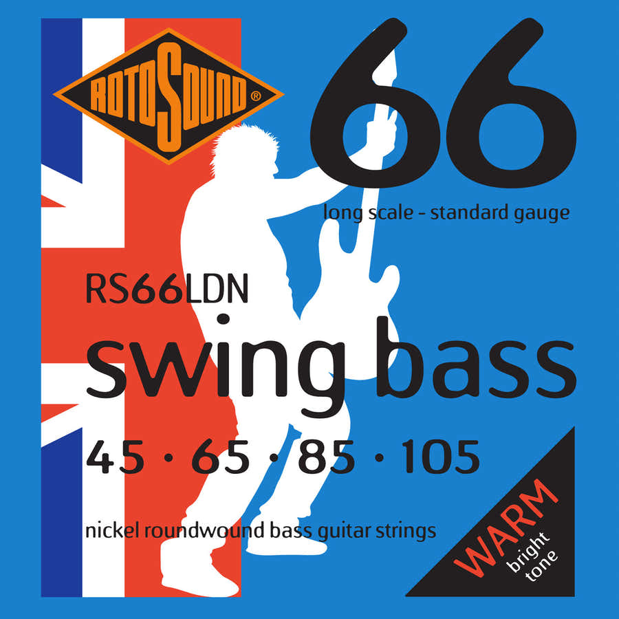 RS66LDN Swing Bass, nikkel-roundwound, lange mensuur 45-105